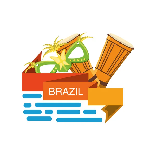 Üdvözöljük a Brazília-design — Stock Vector