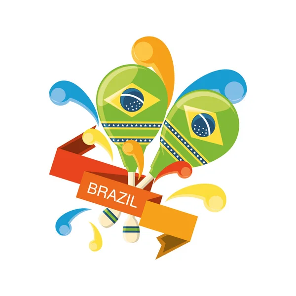 Καλώς ήρθατε στην Βραζιλία σχεδιασμού — Διανυσματικό Αρχείο