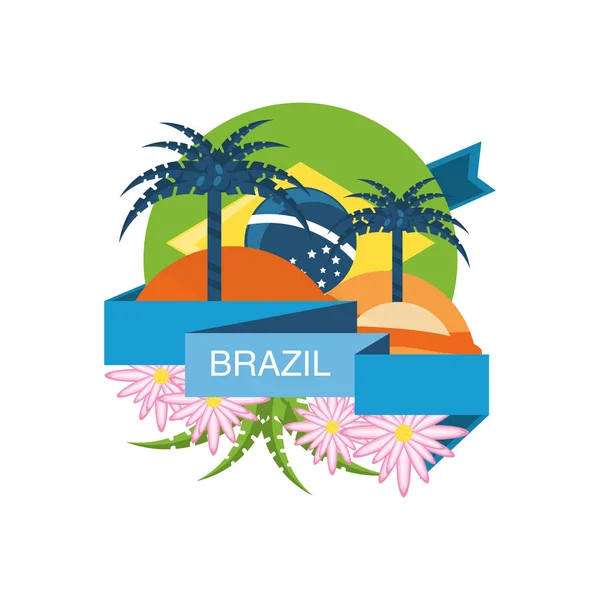 Üdvözöljük a Brazília-design — Stock Vector