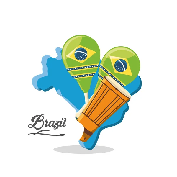 Welkom op het Brazilië-ontwerp — Stockvector