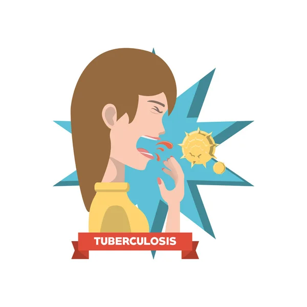 Tubereculosis konsept tasarımı — Stok Vektör