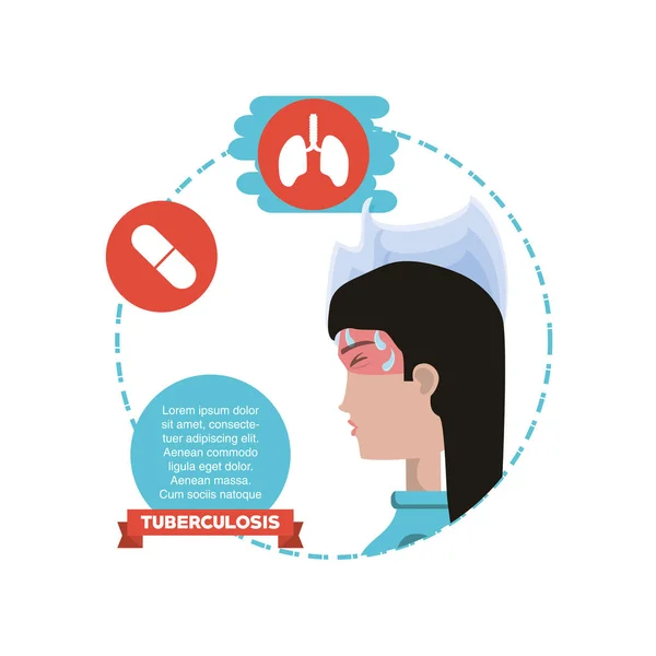 Tubereculosis 概念设计 — 图库矢量图片