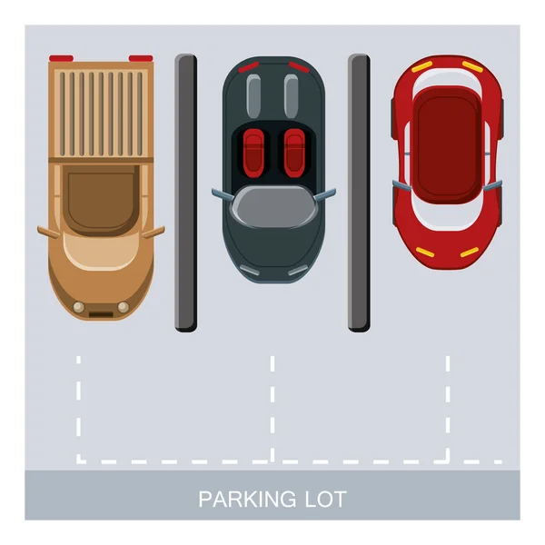 駐車場ゾーン設計 — ストックベクタ