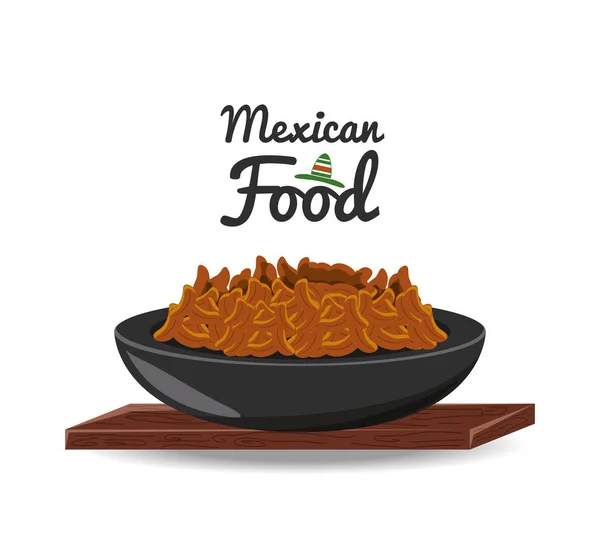 Comida tradicional mexicana chile con carne — Vector de stock
