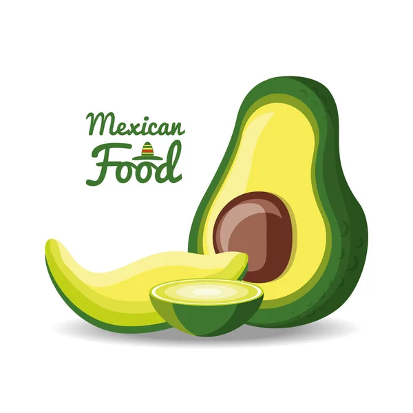 Mexicaanse keuken schotel gemaakt met avocado — Stockvector