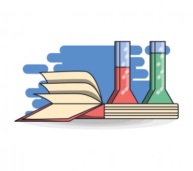 laboratuvar ekipmanları kimya eğitim kavramı