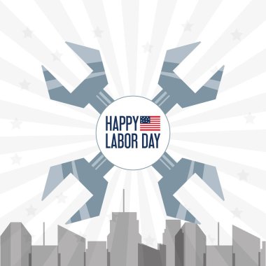 İşçi Bayramı kutlamak için inşaat araçları