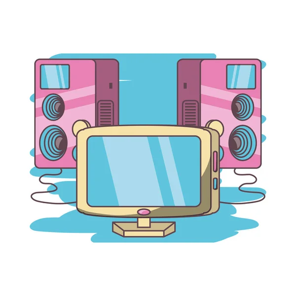 Moderne breedbeeld televisie — Stockvector