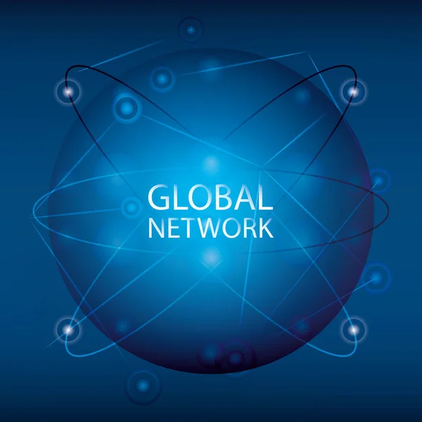 Global network design concept — Stock Vector