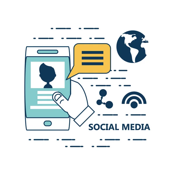Sociala medier design — Stock vektor