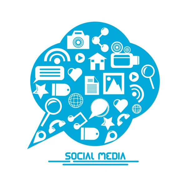 Social Media Design — Stockvektor