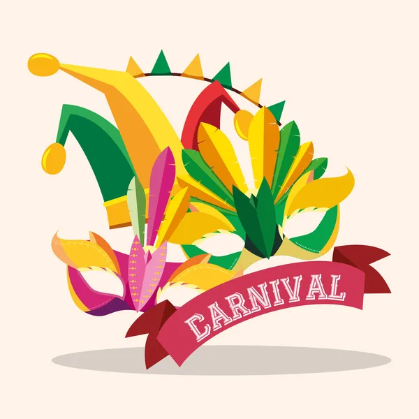 Maschera di Carnevale design — Vettoriale Stock