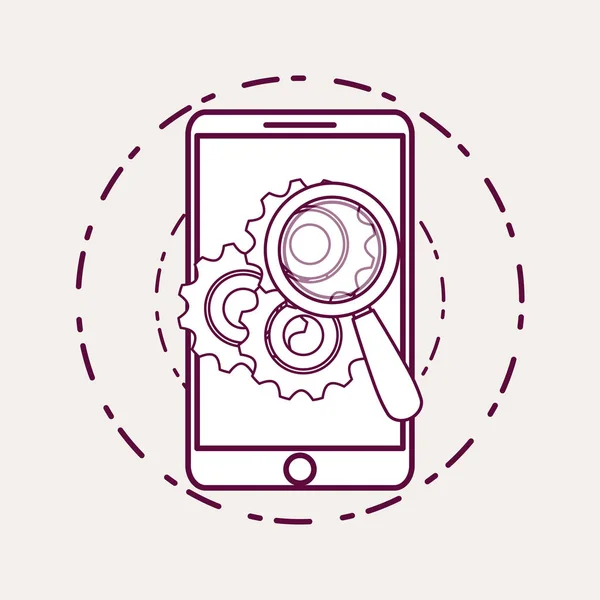 Diseño del dispositivo smartphone — Vector de stock