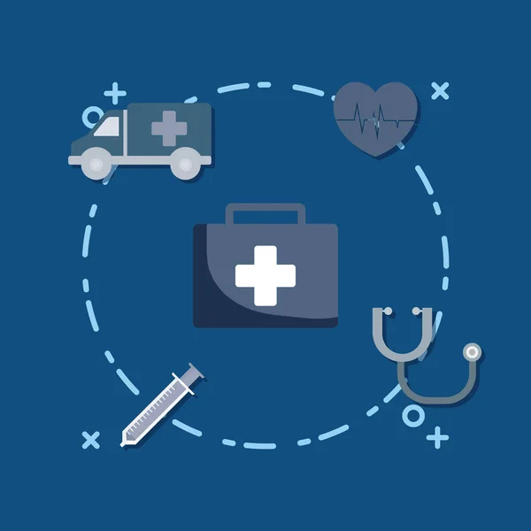 Conception du service médical — Image vectorielle
