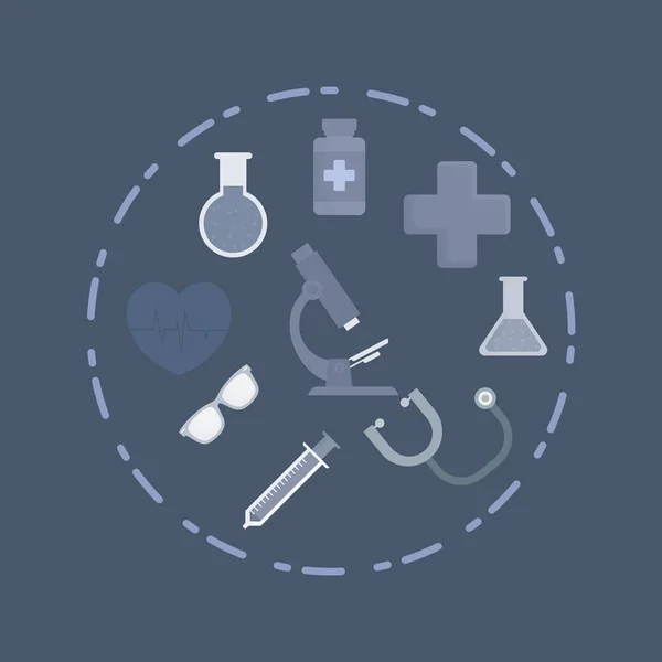 Diseño del servicio médico — Vector de stock