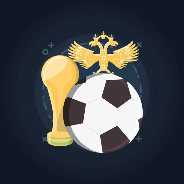 Russia Soccer World Cup design — Stock Vector