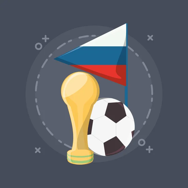 Russia Soccer World Cup design — Stock Vector