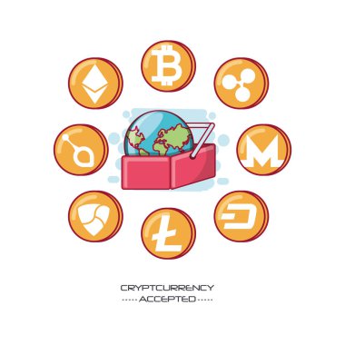 Bitcoin accepted design clipart