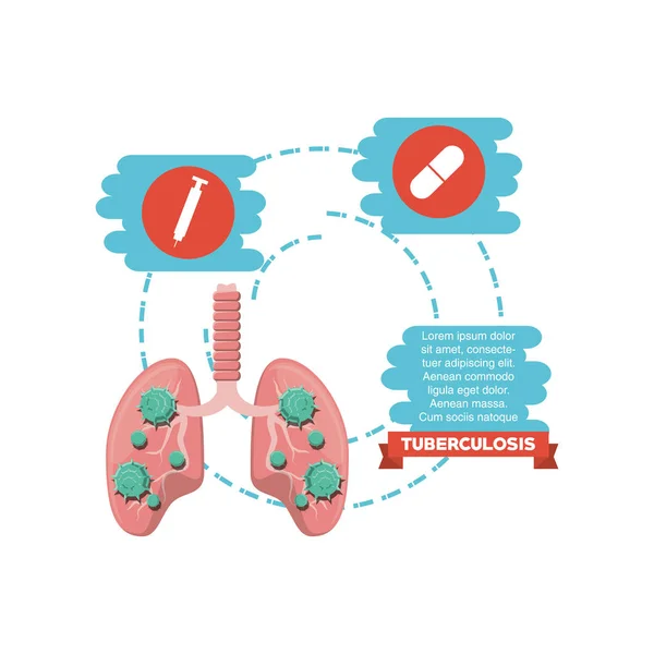 Tubereculosis 컨셉 디자인 — 스톡 벡터