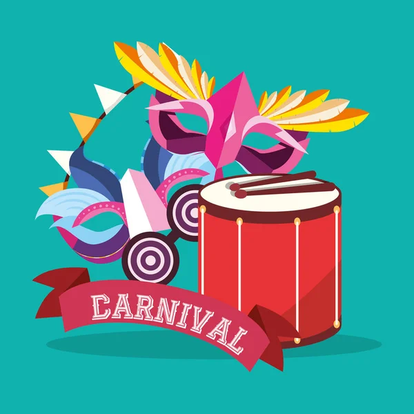 Concetto di design del Carnevale — Vettoriale Stock