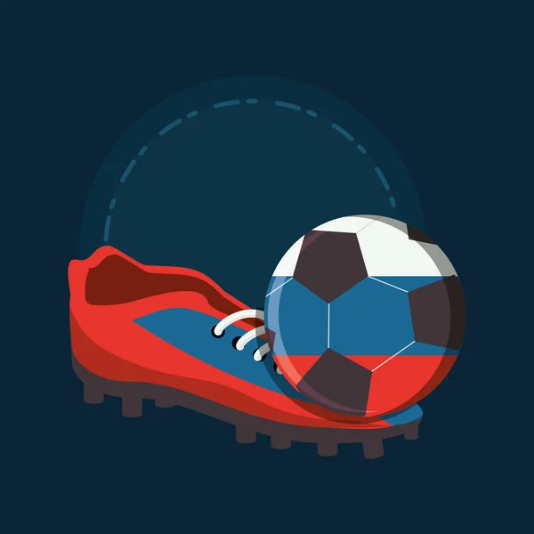サッカー ワールド カップ ロシア デザイン — ストックベクタ