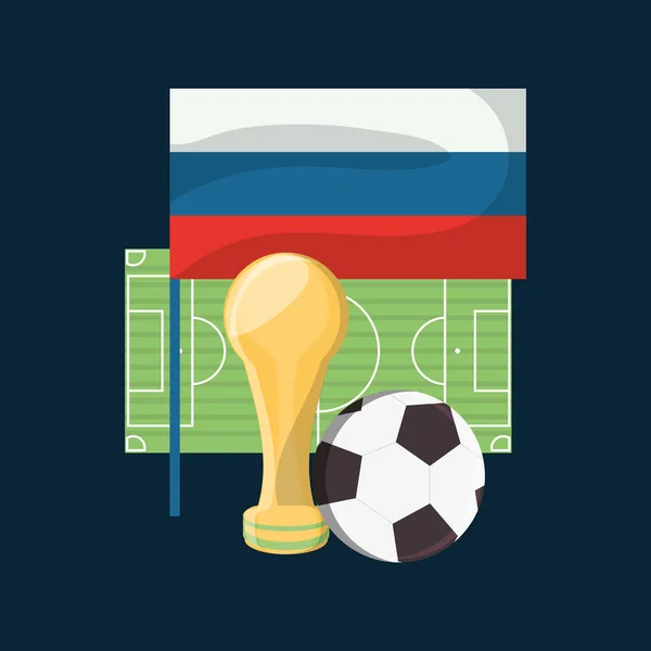 Soccer World Cup Russia design — Stock Vector