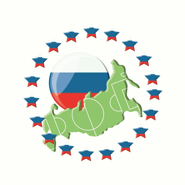 Fotboll VM Ryssland design — Stock vektor