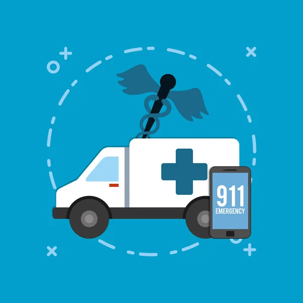 Imagen icono de ambulancia — Vector de stock