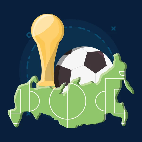 Russie Coupe du monde de football design — Image vectorielle