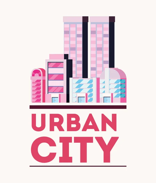 Diseño urbano de ciudad — Vector de stock