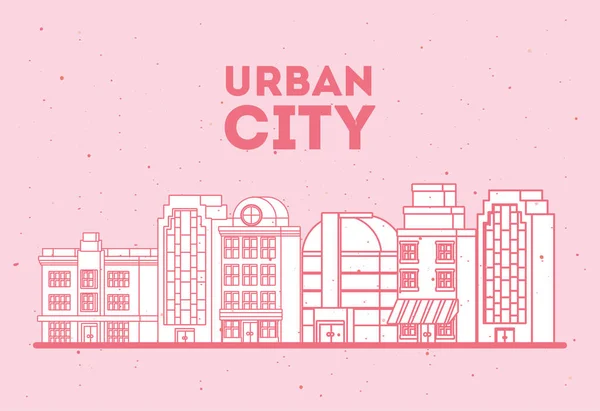 Diseño urbano de ciudad — Vector de stock