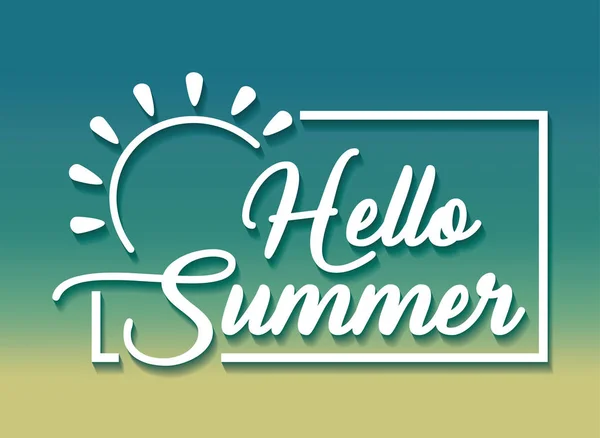 Hello Summer design — Stock Vector