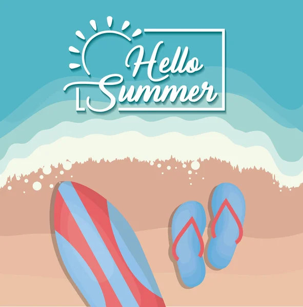 Hello Summer design — Stock Vector