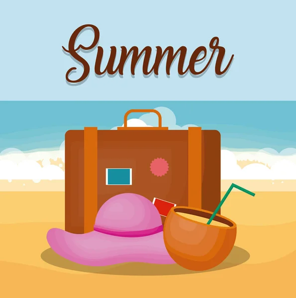 Bonjour Summer Design — Image vectorielle