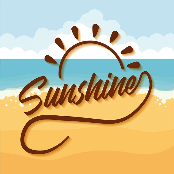 Sunshine design concept — Stock Vector