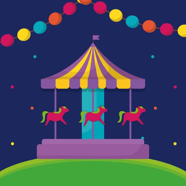 Diseño de circo de carnaval — Vector de stock