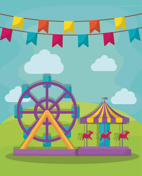 Design de circo de carnaval — Vetor de Stock