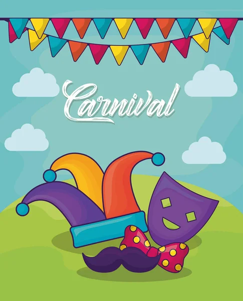 Καρναβάλι τσίρκο σχεδιασμού — Διανυσματικό Αρχείο