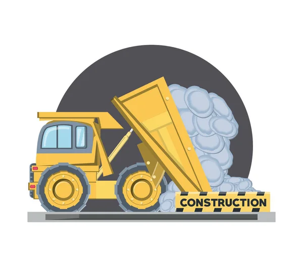 Diseño de camiones de construcción — Vector de stock