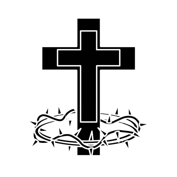 カトリックのクロス デザイン — ストックベクタ