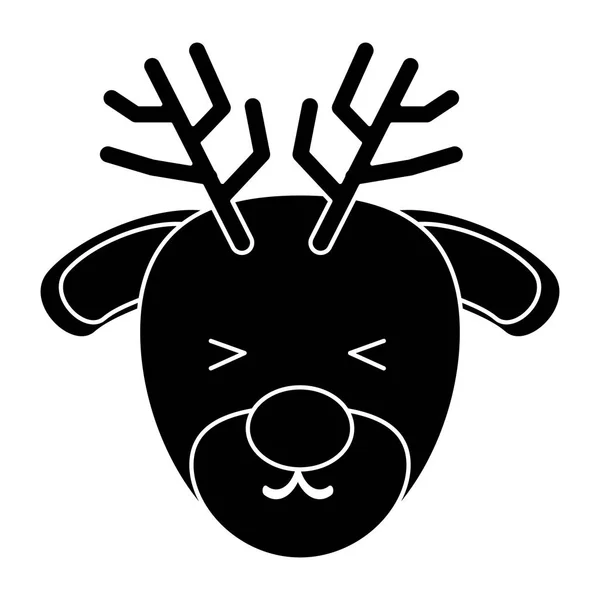 Icône de renne mignon — Image vectorielle