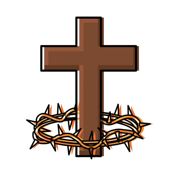 Catholic Cross design — Stock Vector