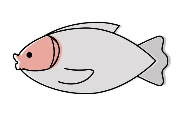 Imagen icono de pescado — Vector de stock