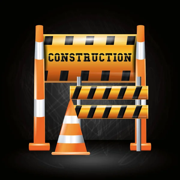 Construction in progress design — Stock Vector