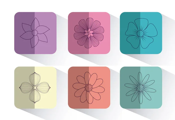 Mooie bloemen ontwerp — Stockvector