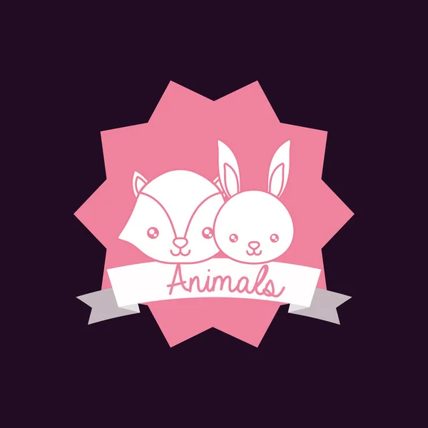 Lindo diseño de animales — Vector de stock