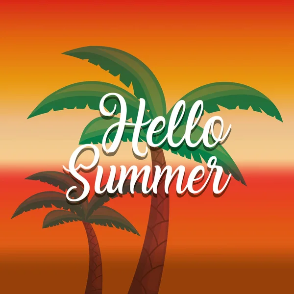 Bonjour Summer Design — Image vectorielle
