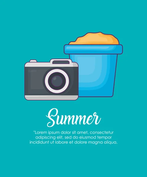 Vacaciones de verano diseño — Vector de stock