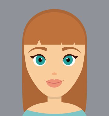 karikatür kadın simgesi