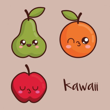 Kawaii meyve simgesi